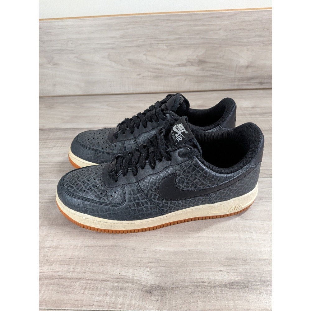 Nike Air Force 1 Low 07 Premium Black 616725-009 Womens Sz 10